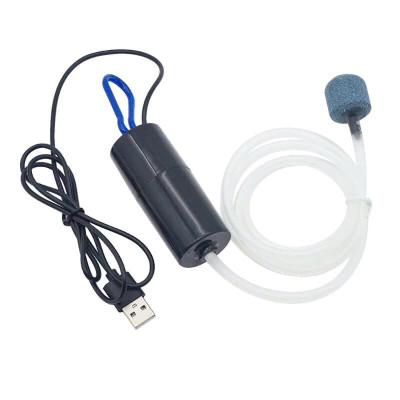 Máy Sủi Khí Oxy Mini Bể Cá Cảnh Thủy Sinh – Loại Tốt, Khí Mạnh, Siêu Êm, Cắm USB