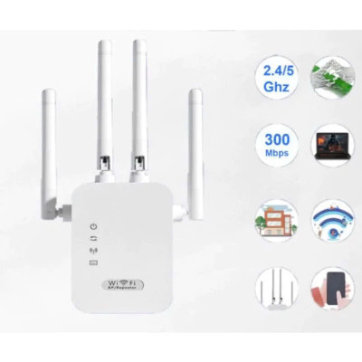 Kích sóng Wifi 4 râu tốc độ cao 300mpbs 2.4G Mở rộng vùng phủ sóng, cải thiện tốc độ mạng WiFi - Hàng chính hãng/ Hàng nhập khẩu