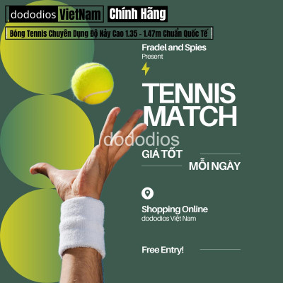 combo 5 quả bóng banh tennis chơi quần vợt cao cấp - độ nảy chuẩn quốc tế - hàng chính hãng dododios