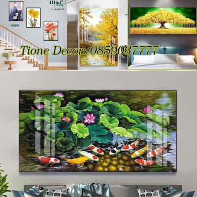 Tranh Tráng Gương Treo Tường ,Tranh Pha Lê, Tranh Đơn Tuyệt Đẹp, 