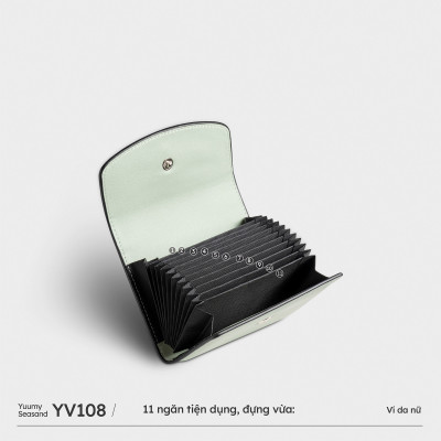 Ví Yuumy ( Thời trang nữ đựng thẻ ngăn xếp tiện lợi - Ví da Seasand YV108 )