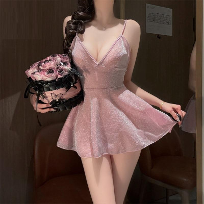 Váy Ngủ Công Chúa Hồng PASTEL – Nữ Tính Và Quyến Rũ Xoè Nhẹ Nhàng Tôn Lên Vòng Eo Thon Gọn C085