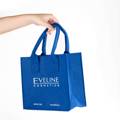 Túi vải dạ đựng đồ, nhãn hiệu Eveline màu xanh
