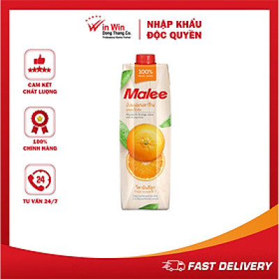 Nước Ép Quýt Với Tép Cam Malee 1L - Nhập Khẩu Thái Lan | Malee 100% Mandarin Orange Juice with Orange Pulp 1L