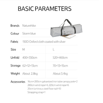 Tăng dã ngoại phủ bạc NatureHike NH16T012-S/NH16T013-S (phiên bản 2021)