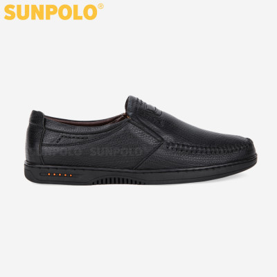 Giày Lười Nam Da Bò SUNPOLO SU4010 (Đen, Nâu)