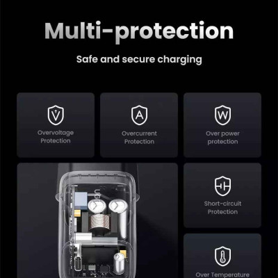Ugreen UG90666CD319TK 30W Space Gray Bộ sạc nhanh Nexode GaN cổng USB-C chuẩn cắm EU - HÀNG CHÍNH HÃNG