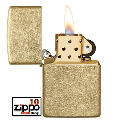Bật lửa ZIPPO 49477 Classic Tumbled Brass - Chính hãng 100%