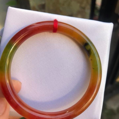 VÒNG CẨM THẠCH TỨ QUÝ size 53 ĐỎ TƯƠI MAY MẮN ĐẬM ĐẸP QUÁ NỮ 52KG ĐẾN 65KG