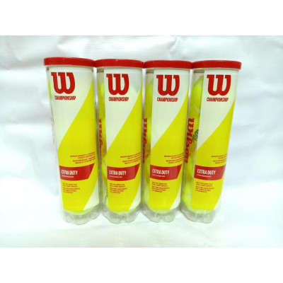 Thùng bóng tennis Wilson đỏ Championship 4 quả