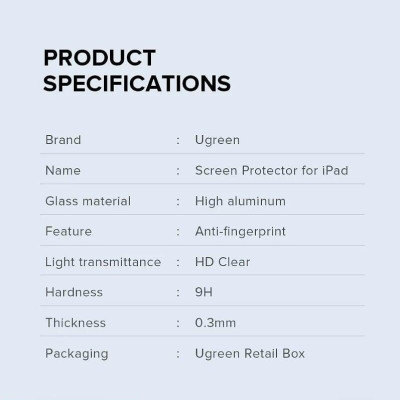 Ugreen UG60398SP115TK 1 miếng dán kính cường lực bảo vệ HD cho iPad Air 9.7inch - HÀNG CHÍNH HÃNG