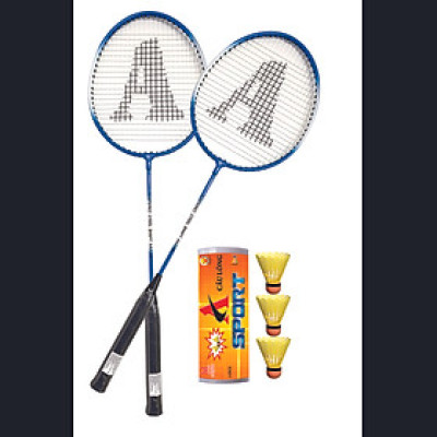 Vợt cầu lông kèm ống cầu nhựa