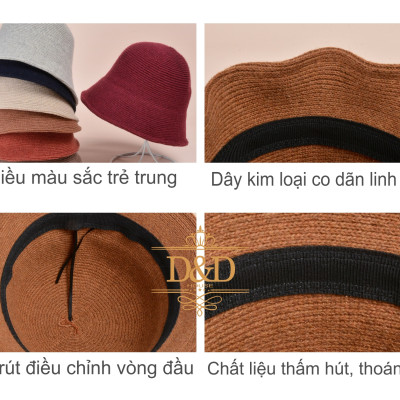 Mũ nón bucket, nón nồi, nón len nữ phong cách Nhật Hàn