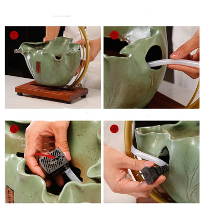 Thác Nước Phong Thủy Hoa Sen Hồ Điệp_ Hàng chính hãng