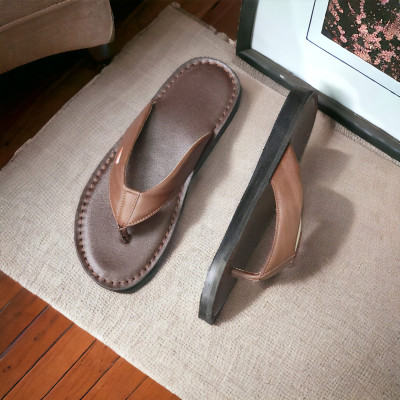 DÉP KẸP CHẤT LIỆU DA BÒ VATIS