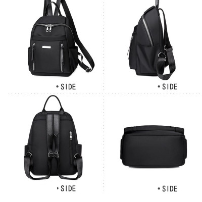 Balo Nữ Cao Cấp, Balo Hàn Quốc Dây Kéo Đôi Cho Nữ Vải Oxford Chống Thấm, Ngăn Chứa Rộng Rãi