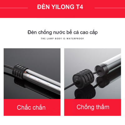 Đèn hồ cá thủy sinh 30cm 40cm 50cm T4 cao cấp, cho bể cá cảnh, chống nước, ánh sáng trắng cao cấp