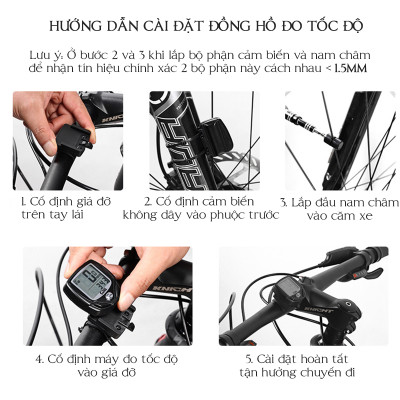 Đo Tốc Độ Xe Đạp Không Dây Wireless OFFICE CHILL Đồng Hồ Cấu Hình Theo Từng Dòng Xe Đạp Cho Độ Chính Xác Cao Với 16 Chức Năng Cao Cấp Hàng Nhập Khẩu