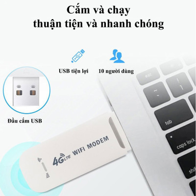Usb phát sóng wifi từ sim 4G USB Modem, Bộ phát Wifi từ Sim 4G, Dcom phát wifi tốc độ cao,  phủ sóng rộng - Hàng chính hãng / Hàng nhập khẩu