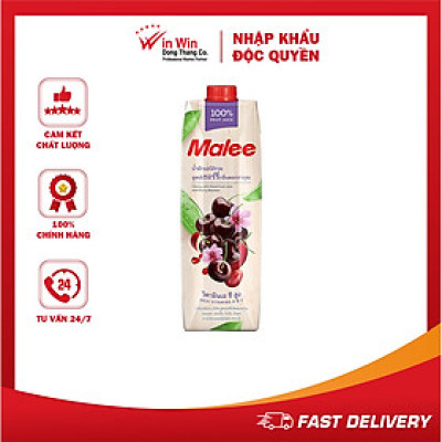 Nước Ép Cherry Và Hỗn Hợp Rau Quả Malee 1L - Nhập Khẩu Thái Lan | Malee 100% Mixed Vegetable and Fruit Juice Cherry 1L