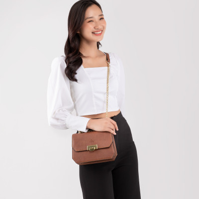 Túi Lata ( Thời trang nữ đi chơi size 18 - Túi đeo chéo da HN94 )