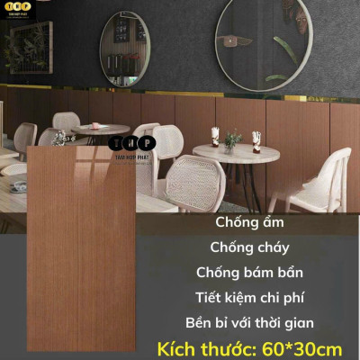 Bộ 10 Tấm Xốp Dán Tường 3D PVC Vân Đá 60x30cm Keo Sẵn Dày 2,5mm Đẳng Cấp, Sang trọng