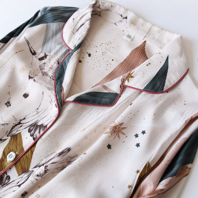 Pijama Mặc Nhà , Đồ Bộ Ngủ Nữ Dài Tay Azuno BN2116 Chất Liệt Cotton Lụa Có Thể Mặc Mùa Hè