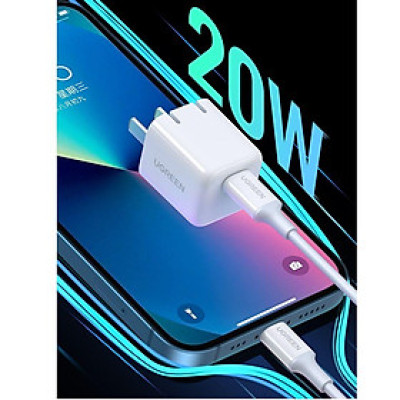 Ugreen UG30313CD249TK 20W QC4.0 PD3.0 Màu Trắng Bộ sạc nhanh PB và cáp Type-C - HÀNG CHÍNH HÃNG