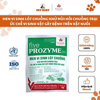 MEN VI SINH LÓT CHUỒNG KHỬ MÙI HÔI CHUỒNG TRẠI, ỨC CHẾ VI SINH VẬT GÂY BỆNH TRÊN VẬT NUÔI - Five-Prozyme
