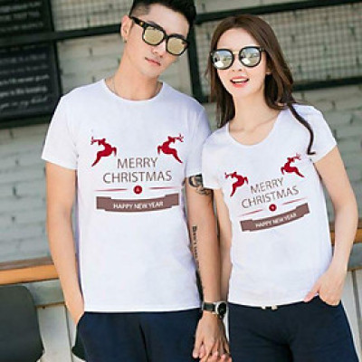 Áo đôi xinh xắn đi chơi Noel đẹp khỏi chê ( giá  1 áo)