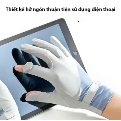 Găng Tay Chống Nắng UPF 50+ Cho Nữ - Chống Tia UV, Chống Trượt, Dành Cho Lái Xe Máy - HÀNG CHÍNH HÃNG MINIIN