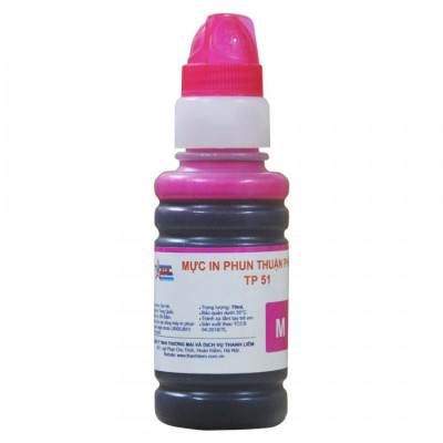 Bộ 6 màu Mực in phun Thuận Phong TP51 dùng cho máy in phun Epson L800 / L801 / L805 / L810 / L850 / L1800 - Hàng Chính Hãng