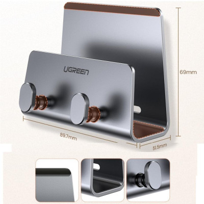 Ugreen UG70584LP193TK Màu Xám Giá Đỡ Điện Thoại Máy Tính Bảng Gắn Tường Tiện Dụng - HÀNG CHÍNH HÃNG