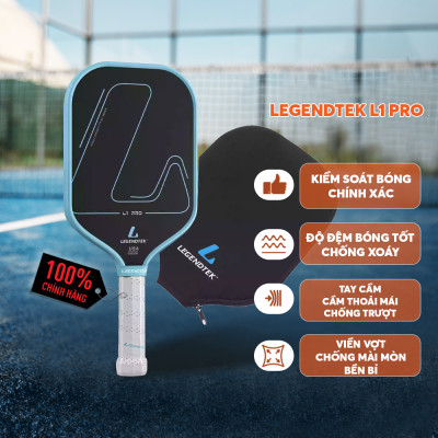 Vợt Pickleball Legendtek L1 Pro Cao Cấp - Xanh Nhạt - Lõi Poly Siêu Nhẹ, Mặt Carbon Cường Lực, Kiểm Soát Toàn Diện