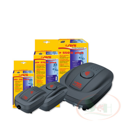 Máy sủi oxy Sera Air 110, 275, 550 R Plus sủi oxy 1, 2, 4 vòi êm bể cá tép