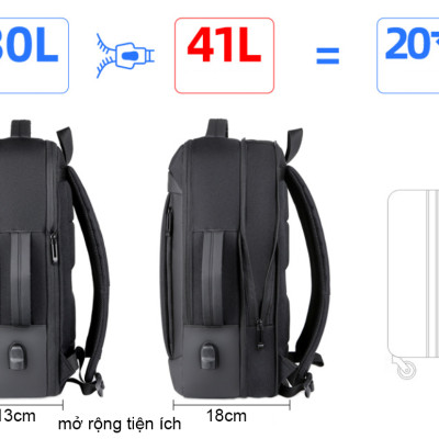 Balo laptop nam thông minh đa năng cao cấp phong cách mới