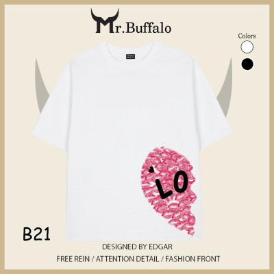 Áo Thun Đôi, Cặp Mr.Buffalo "Love" Tshirt Cotton 100% có bigsize Unisex Local Brand B21B22