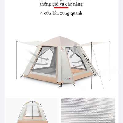 Lều cắm trại tự bung , lều du lịch dã ngoại dành cho 4-6 người, chống thấm nước -ZL053