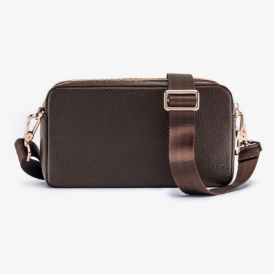 Clutch Cầm Tay Khóa Vân Tay Da Bò Mill RB09 Màu Nâu