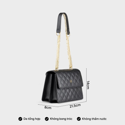Túi Yuumy ( Thời trang nữ thiết kế trần trám size 22 - Túi đeo chéo da Seasand YN136 )