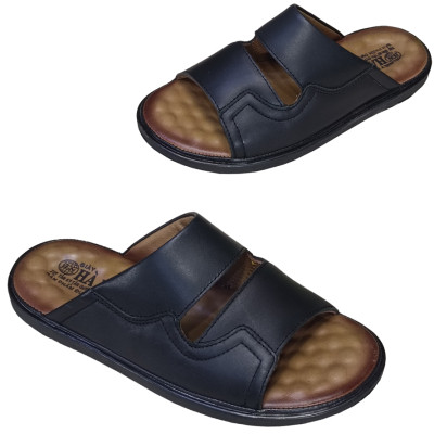 Dép Nam Quai Ngang HÀ NAM Da Bò Thật Cao Cấp DNA2186