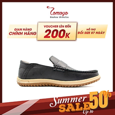 Giày Lười Nam Da Bò Thật Tomoyo TMN23001