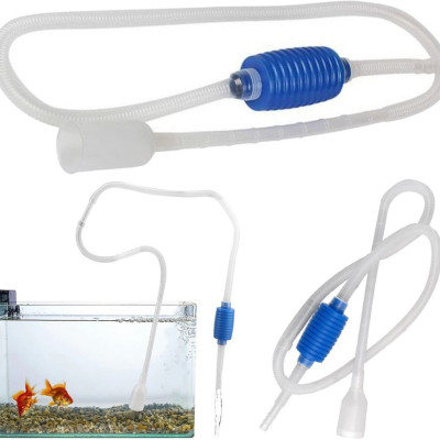 Bơm tay thay nước bể cá 2IN1: thay nước, bơm nước, hút cặn đáy vệ sinh hồ cá siêu sạch