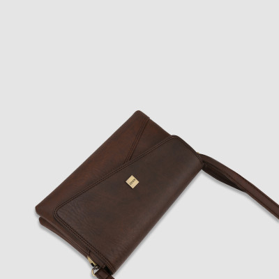 Túi đeo chéo nữ thanh lịch IDIGO FB2 - 380, túi xách cầm tay dáng chữ nhật nắp gập