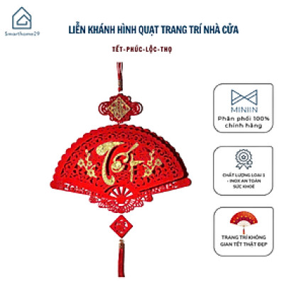 Dây Treo Trang Trí Tết Hình Quạt , Liễn Khánh Trang Trí Nhà Cửa, Dây Treo Chữ Chất Liệu Nhung Đẹp Bền - HÀNG CHÍNH HÃNG MINIIN