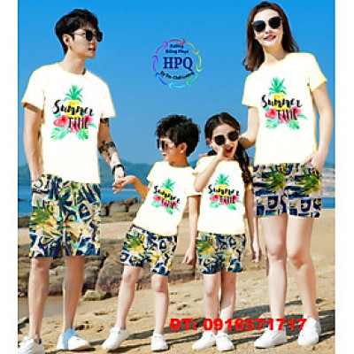 ĐỒ ĐI BIỄN, DÃ NGOẠI XINH XẮN DÀNH CHO GIA ĐÌNH ( giá 1 bộ gồm 1 quần+ 1 áo)