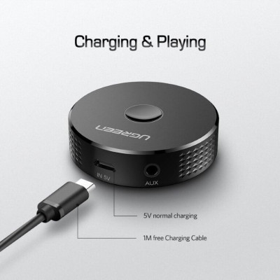 Ugreen UG40968CM127TK BT 4.2 màu Đen Bộ nhận âm thanh Bluetooth trên xe hơi hỗ trợ APTX - HÀNG CHÍNH HÃNG