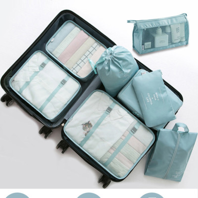 Set 8 Túi Đựng Đồ Du Lịch Cho Vali KUNBE Phiên Bản Cao Cấp Chất Liệu Dày Dặn, Siêu Tiện Lợi
