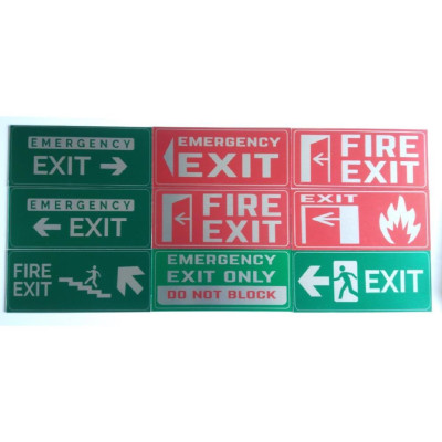 Bảng lối thoát hiểm, bảng exit, bảng chỉ dẫn, biển hướng dẫn exit, bảng exit in uv trên alu inox đẹp