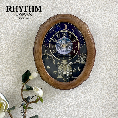 Đồng hồ Rhythm Magic Motion 4MH438WU06 – 42.4 x 52.5 x 12.5cm. Dùng PIN.